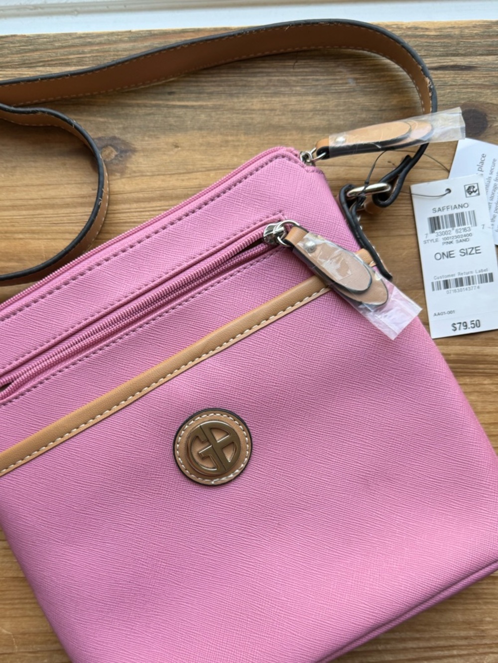 NWT Giani Bernini Pink Crossbody Purse New - Picture 6 of 10